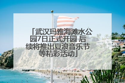 武汉玛雅海滩水公园7日正式开园 后续将推出夏浪音乐节等精彩活动