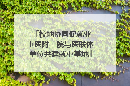 校地协同促就业 重医附一院与医联体单位共建就业基地