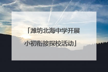 潍坊北海中学开展小初衔接探校活动
