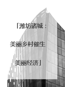 潍坊诸城：美丽乡村催生美丽经济