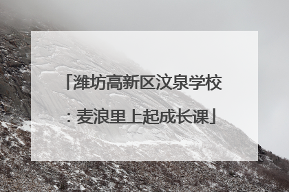 潍坊高新区汶泉学校：麦浪里上起成长课