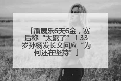 潘展乐6天6金，赛后称“太累了”！33岁孙杨发长文回应“为何还在坚持”