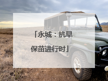 永城：抗旱保苗进行时