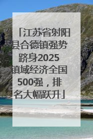 江苏省射阳县合德镇强势跻身2025镇域经济全国500强，排名大幅跃升