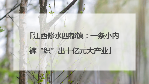 江西修水四都镇：一条小内裤“织”出十亿元大产业