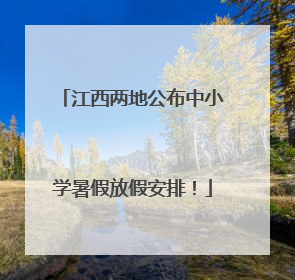 江西两地公布中小学暑假放假安排！