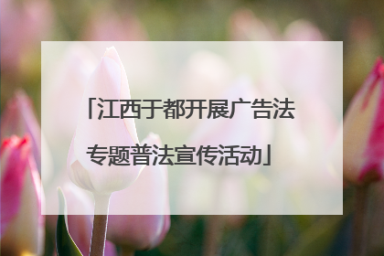 江西于都开展广告法专题普法宣传活动