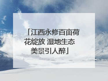 江西永修百亩荷花绽放 湿地生态美景引人醉