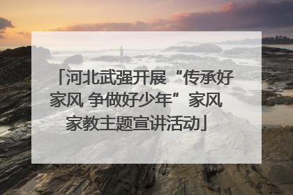 河北武强开展“传承好家风 争做好少年”家风家教主题宣讲活动