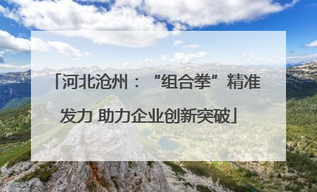 河北沧州：“组合拳”精准发力 助力企业创新突破