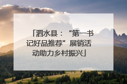 泗水县：“第一书记好品推荐”展销活动助力乡村振兴