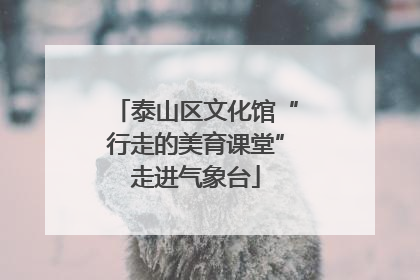 泰山区文化馆“行走的美育课堂”走进气象台