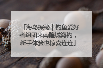 海岛探秘｜钓鱼爱好者组团来南隍城海钓，新手体验也惊喜连连