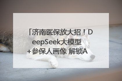 济南医保放大招！DeepSeek大模型+参保人画像 解锁AI医保管家新体验