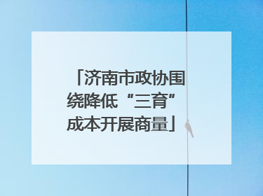 济南市政协围绕降低“三育”成本开展商量