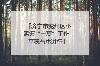 济宁市兖州区小孟镇“三夏”工作平稳有序进行