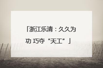 浙江乐清：久久为功 巧夺“天工”