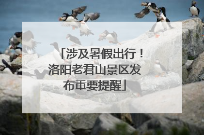 涉及暑假出行！洛阳老君山景区发布重要提醒