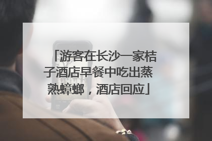 游客在长沙一家桔子酒店早餐中吃出蒸熟蟑螂，酒店回应