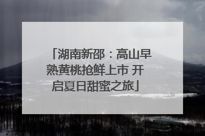 湖南新邵：高山早熟黄桃抢鲜上市 开启夏日甜蜜之旅