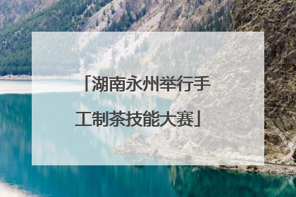 湖南永州举行手工制茶技能大赛