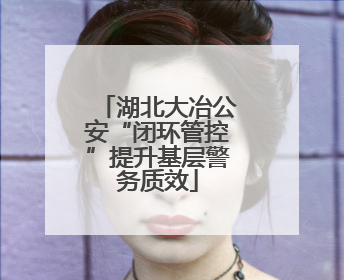 湖北大冶公安“闭环管控”提升基层警务质效