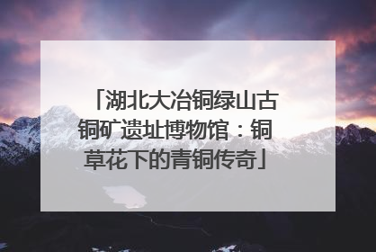湖北大冶铜绿山古铜矿遗址博物馆：铜草花下的青铜传奇