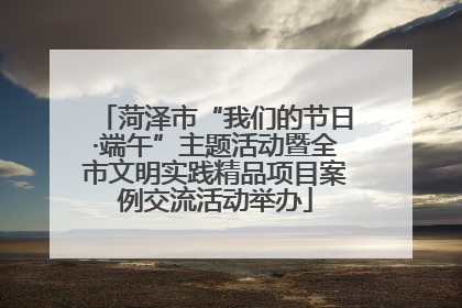 菏泽市“我们的节日·端午”主题活动暨全市文明实践精品项目案例交流活动举办