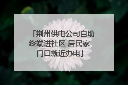 荆州供电公司自助终端进社区 居民家门口就近办电