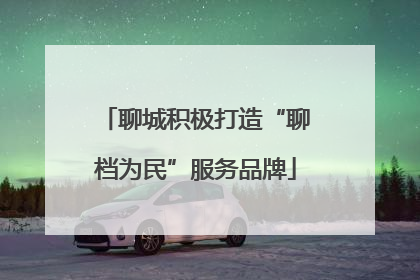 聊城积极打造“聊档为民”服务品牌