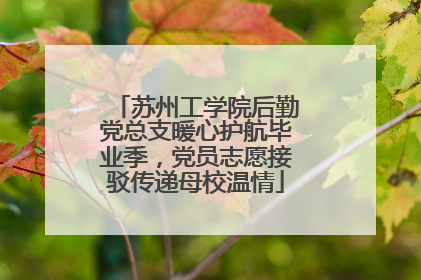 苏州工学院后勤党总支暖心护航毕业季，党员志愿接驳传递母校温情