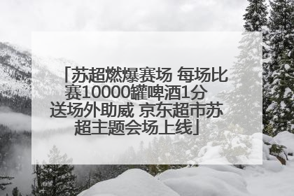 苏超燃爆赛场 每场比赛10000罐啤酒1分送场外助威 京东超市苏超主题会场上线