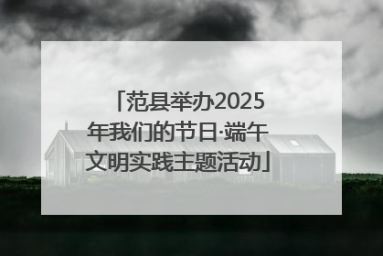 范县举办2025年我们的节日·端午文明实践主题活动