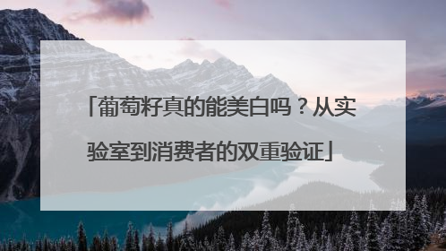 葡萄籽真的能美白吗？从实验室到消费者的双重验证