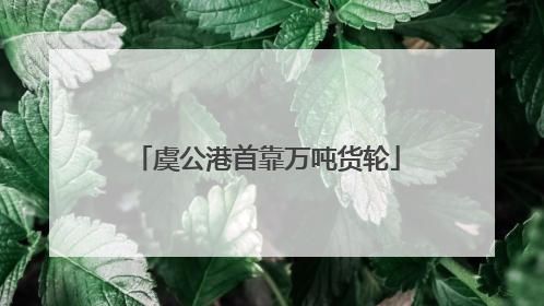 虞公港首靠万吨货轮