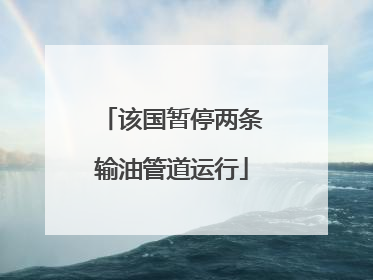 该国暂停两条输油管道运行