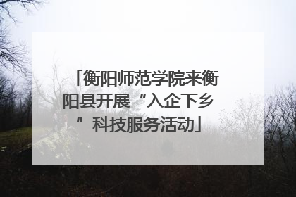 衡阳师范学院来衡阳县开展“入企下乡”科技服务活动