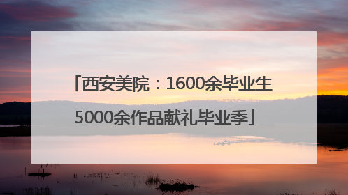 西安美院：1600余毕业生5000余作品献礼毕业季