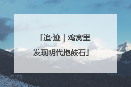 追·迹｜鸡窝里发现明代抱鼓石