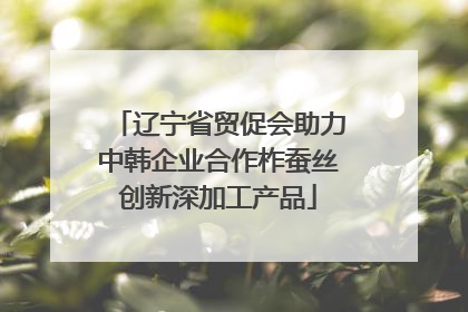 辽宁省贸促会助力中韩企业合作柞蚕丝创新深加工产品