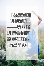 赣鄱潮涌 进博潮升——第八届进博会招商路演在江西南昌举办