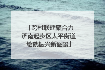 跨村联建聚合力 济南起步区太平街道绘就振兴新图景