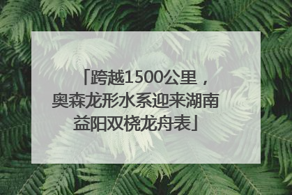 跨越1500公里，奥森龙形水系迎来湖南益阳双桡龙舟表