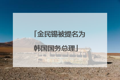 金民锡被提名为韩国国务总理