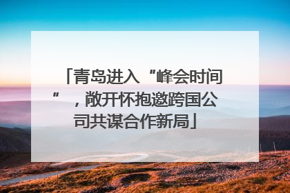 青岛进入“峰会时间”，敞开怀抱邀跨国公司共谋合作新局