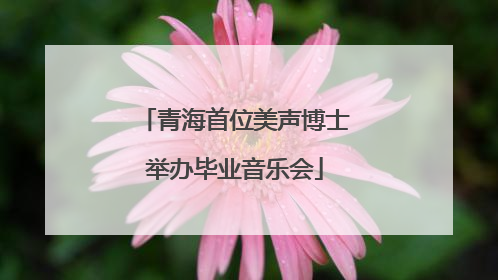 青海首位美声博士举办毕业音乐会
