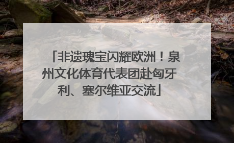 非遗瑰宝闪耀欧洲！泉州文化体育代表团赴匈牙利、塞尔维亚交流