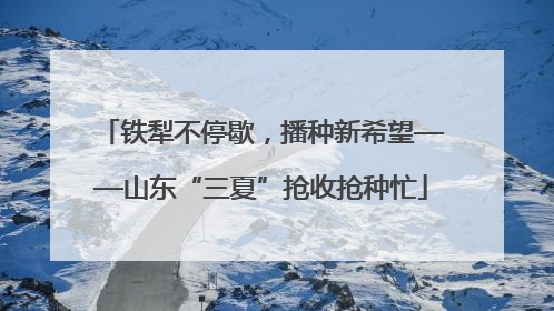铁犁不停歇，播种新希望——山东“三夏”抢收抢种忙