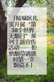 陵城区扎实开展“第38个世界无烟日”系列主题宣传活动——拒绝烟草诱惑 对第一支烟说不