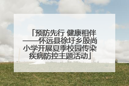 预防先行 健康相伴——怀远县徐圩乡殷尚小学开展夏季校园传染疾病防控主题活动